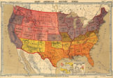 MAP OF AMERICA 1860-1861